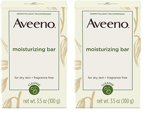 Aveeno Naturals Moisturizing Bar for Dry Skin 3.50 oz (Pack of 2)