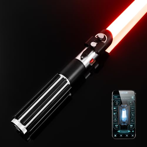 XRGB V3 Smooth Swing Light Saber Upgrade Motion Control Light Sabers 16 Sound Fonts with Infinite Color Changing Light Saber for Adults Metal Hilt Rechargeable DV5