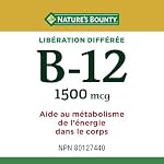 Nature's Bounty Time Release B-12 1500mcg, Helps prevent Vitamin B-12 deficiency
