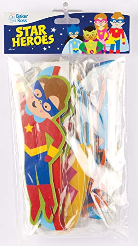 Baker Ross Star Hero Gliders (Pack Of 8) For Kids Party Bag Fillers And Toys, Af534 #TOP6