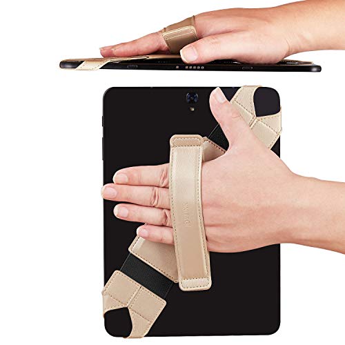 Joylink Universal Tablet Hand Strap Holder, 360 Degrees Swivel Leather Handle Grip With Elastic Belt, Secure & Portable For All 10.1" Tablets (Samsung Asus Acer Google Ipad)… #TOP2