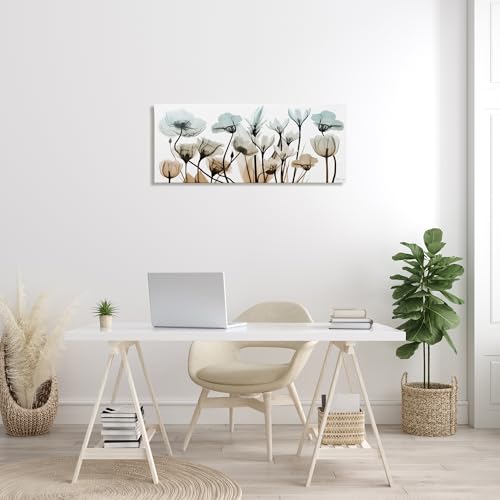 Stupell Industries 'Mixed Transparent Flowers', Canvas Art, 40 x 17 Inches, Easy to Hang and Sturdy, Made in USA, by Albert Koetsier by Stupell Industries - Used condition - Image 3