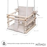 MAMOI Huśtawka dziecięca 3w1 z pasem bezpieczeństwa, regulowana wysokość, huśtawka do domu, stabilna konstrukcja, łatwy montaż