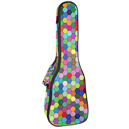 Sac pour ukulélé concert à motif mosaïque pour voyager léger en musique