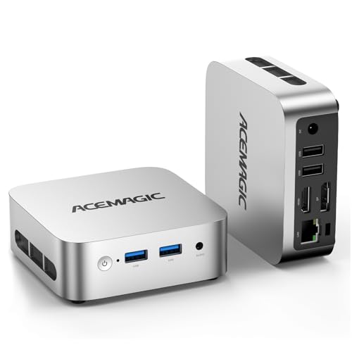 ACEMAGIC K1 Mini PC AMD Ryzen R2544 8GB DDR4 256GB SSD Mini Computers (Turbo 3.7GHz), Win 11 Pro Radeon 4K Triple Display Desktop Computers 3.2USB-C Max 28W, VESA GbE/WiFi/BT Education/Busin