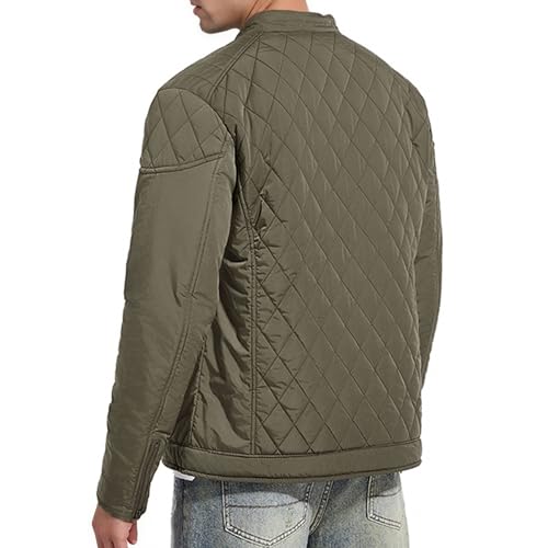 Blouson aviateur matelassé diamant coupe-vent col montant