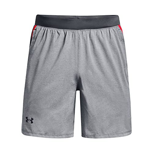 Under Armour Short masculino Launch de tecido elástico de 17,78 cm
