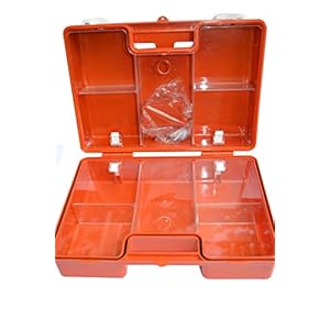 EHBO-koffer voor wandmontage incl. bevestigingsmateriaal en beademingshulp (leeg, “SAN” 31x21x13 cm)