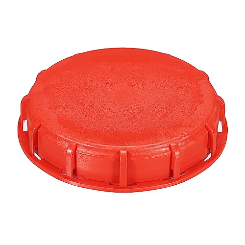 PATIKIL IBC Tote Lid Cover 6.5", IBC Tank Cap Fitting Plastic Water Liquid Storage with Gasket for Industry Agriculture Chemical, Red