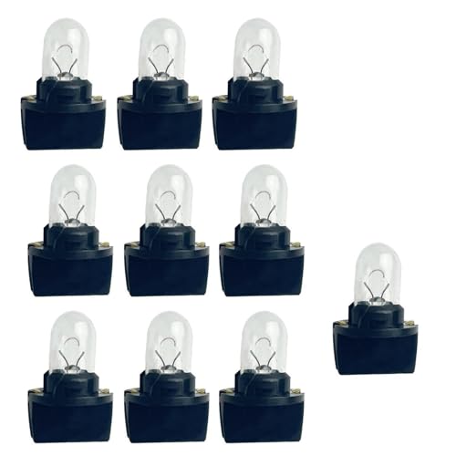 winterrock 20PCS Car Instrument Cluster Bulbs, T5 17 57 86 Halogen Instrument Cluster Bulbs Kit, 12V Single-filament Dash Light for Car Interior, Auto Indicator Bulb Universal for Cars (White)