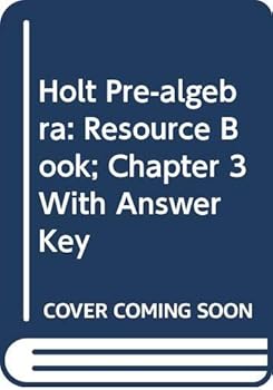 Paperback Holt Pre-algebra: Resource Book; Chapter 3 With Answer Key Book