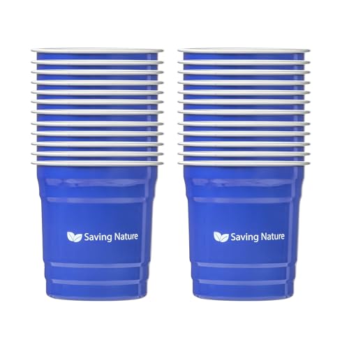 Restaurantware Aluminum Drinking Cups 100 Count 10 Ounce Blue Durable Reusable Drink Cup, Rolled Rim Tumbler Dishwasher-Safe Stackable Lightweight Chill Drinkware Finish by Restaurantware - Image 2