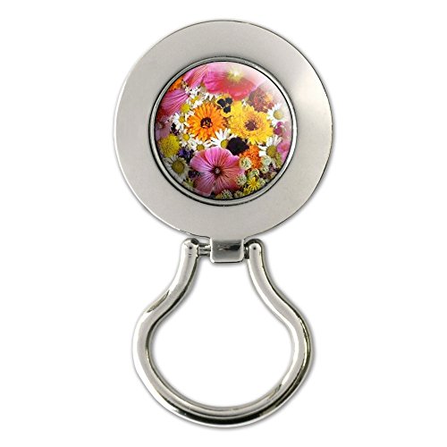 Flowers Multi Colors Magnetic Metal Eyeglass Badge Holder