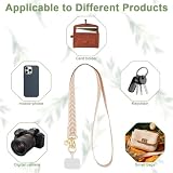 flintronic Uniwersalna smycz na telefon komórkowy, smycz na telefon komórkowy z uniwersalną podkładką, regulowany pasek crossbody, smycz na klucze, uniwersalna do wszystkich standardowych etui na