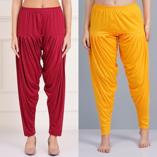 Image of Buy That Trendz Patiala Salwar for Women Relaxed Fit Viscose Patiyala Salwar Harem Bottom Pants
