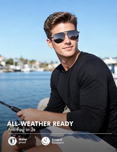 Image of LUENX Aviator Sunglasses for Women Men Polarized Lens Trendy Sun Glasses - UV 400 Protection 60MM with Accessories Driving