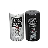 Enesco Disney Ceramics The Nightmare Before Christmas Sally and Dr. Finkelstein Salero y pimentero, 3.5 pulgadas, multicolor