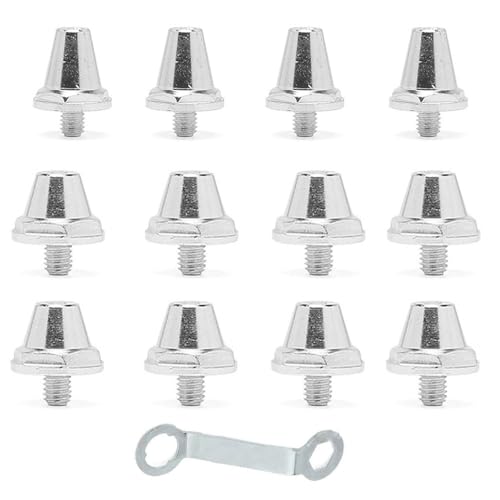 Esforzarse 12 Stück Ersatzstollen für Fußballschuhe, Nieten für Rugby-Schuhe mit Unisex-Stollen für Fußball- und Rugbyschuhe (11 mm, 13 mm)