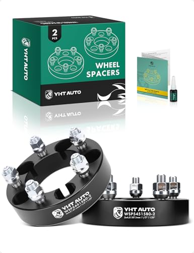 YHTAUTO 5x4.5 Wheel Spacers 1.25 inch Fit XJ ZJ KJ KK YJ TJ Jeep, Ford, Lincoln, Mercury, Grand Cherokee, Wrangler, Explorer, Mustang, 5x114.3mm Tire Spacers 1/2" x20 Studs, 87.1mm Center Bore 5 Lug