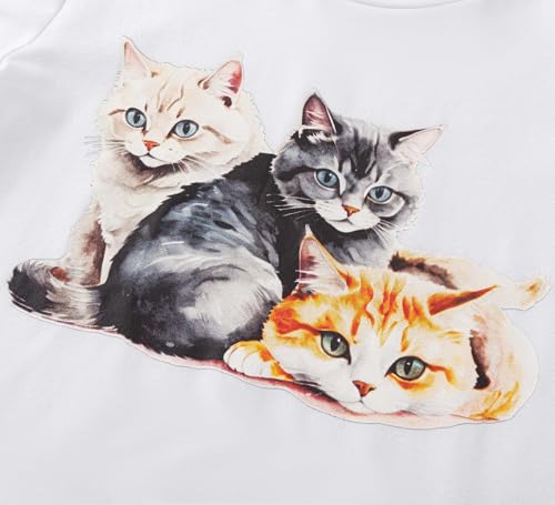 Ainuno Boys Girls Shirts Funny Summer Short Sleeve Shirt Crewneck Graphic Tees4