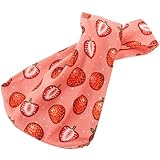 BESTonZON Gestrickte Handgelenktasche aus Baumwolle mit Erdbeermuster Leichte Strickhandtasche für Damen und Mädchen Multifunktionale Aufbewahrungstasche für Alltag und Reisen