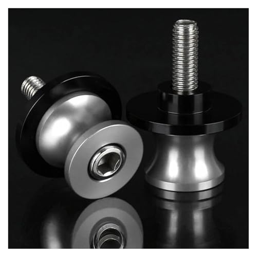 オートバイ用 6MM スイングアームスプール リアスタンドネジ スライダー に適合する MT-09 MT07 トレーサー MT10 MT25 MT03 MT15 MT125 MT 09 07 03 01 10 フレームスライダー(銀)