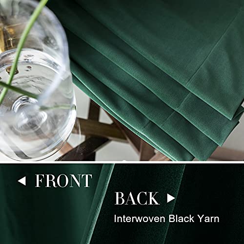 Jinchan Green Velvet Curtains Drapes Bedroom Window Curtains 108 Inch Long Living Room Rod Pocket Window Treatment Set 2 Panels #TOP3
