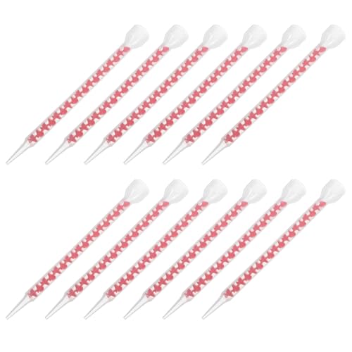 BUGUUYO 12 Ugelli Miscelatori a Spirale per Calafataggio in Plastica, Applicatore Preciso per Sigillante Adesivo, Set da 12 Pezzi per Finitura Fughe Piastrelle Cucina e Bagno, Strumento