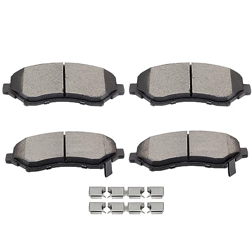 Image of SCITOO D1273 Front Ceramic Brake Pads Sets & Brake Hardware Fit For Chrysler Town & Country,For Dodge Grand Caravan /Journey /Nitro,For Jeep Liberty /Wrangler JK,For Ram C /V,For VW For Routan