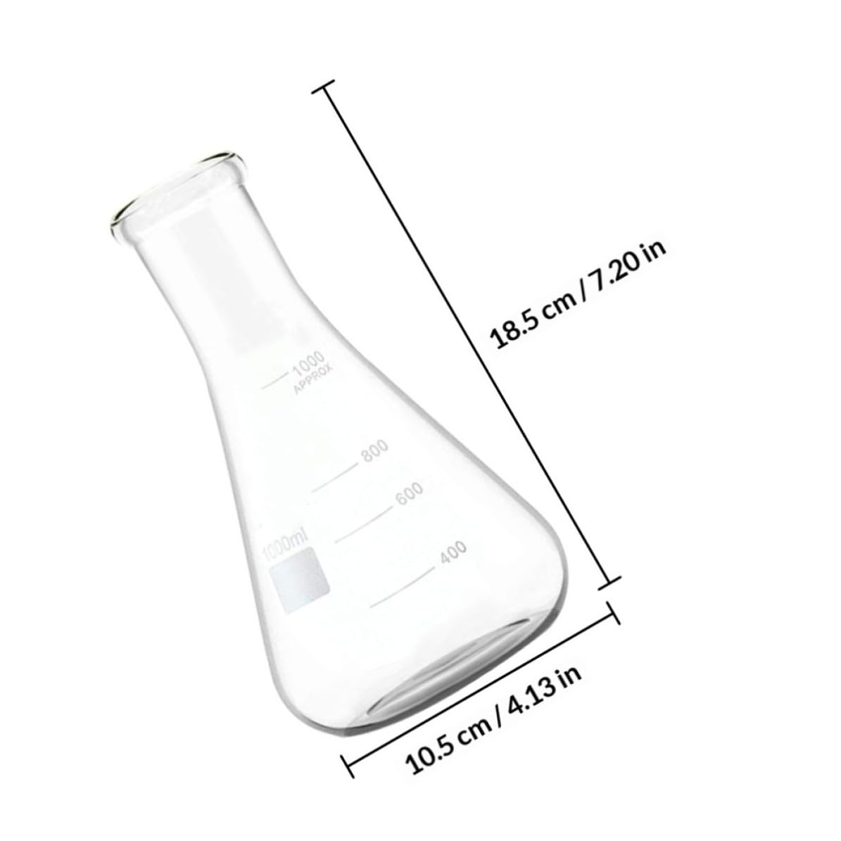 Hemobllo Matracci Conici Fondo Piatto Set 5 Pezzi in Vetro Borosilicato Capacità 250ml, Collo Stretto da Laboratorio per Esperimenti Educativi e Scientifici per Esperimenti Educativi e