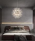 Artistic Dandelion amp; Firework Design: This stunning chandelier features a Dandelion Chandelier silhouette with crystal branches exploding like a Firework Chandeliers, creating a luxurious, eye-catching centerpiece that showers your room in prismatic light.