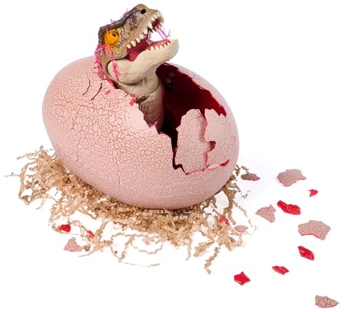 Image of Primal Hatch Jurassic World Interactive T-Rex Toy Dinosaur Egg | Interactive Dino Figure, Realistic Hatching Experience, 100+ Sounds & Reactions, Train & Feed, Gifts for Kids Ages 5+