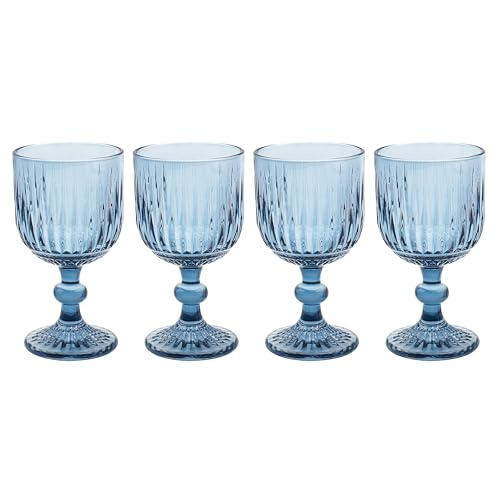 Lesser & Pavey Elements Blue Wine Glass Set of 4 | Glassware for ...