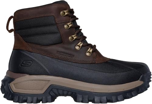 Skechers - Mens Waterproof Relaxed Fit: Trekson - Wilder Sneakers, Color Chocolate/Black, Size: 8 M US4
