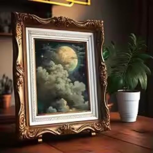 Toile Celestial Moon Art pour créer une ambiance rétro et mystique dans votre salon 50x70cm