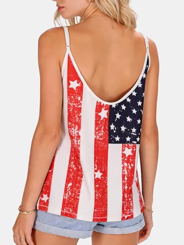 Image of Ibeauti American Flag Tank Tops for Women 4th of July Outfits Camisoles Patriotic 250th Anniversary USA Shirts