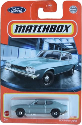 Matchbox Ford Capri 1970 réplica diecast de alta precisión con acabados históricos