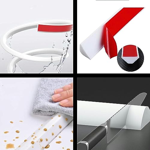Barrera de ducha autoadhesiva de silicona flexible para vierteaguas en el baño 3