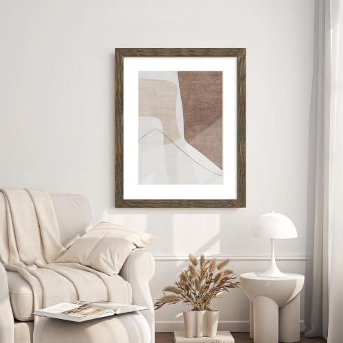 Image of Picrit 24x30 Rustic Brown Puzzle Frame, Picture Frame for Wall, 3 Pack