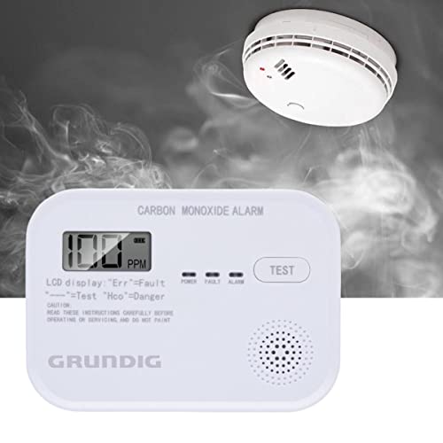 Grundig Koolmonoxidemelder - zeer gevoelige koolmonoxidemelder - LCD-scherm - 10-jarige sensor - wit - Afbeelding 4