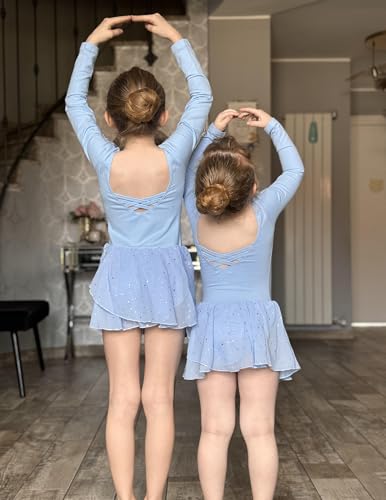 Image of Arshiner Kids Girls Classic Long Sleeve Leotard Dance Ballet Dress