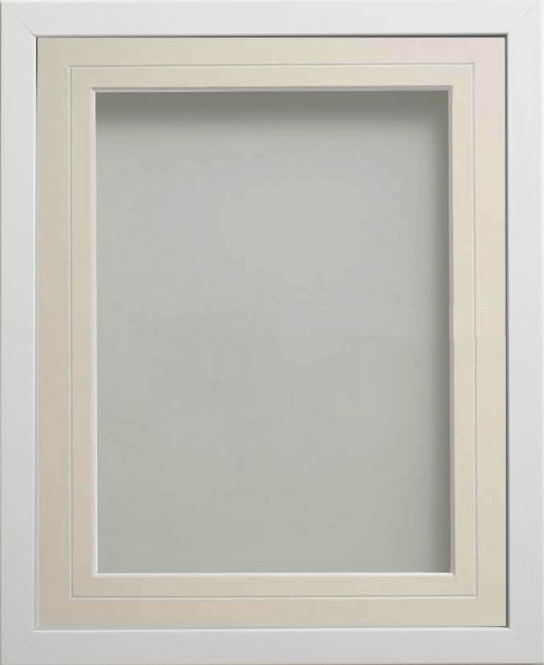 Frame Company Webber White with Ivory V-Groove Mount, 10x8 for 8x6 inch