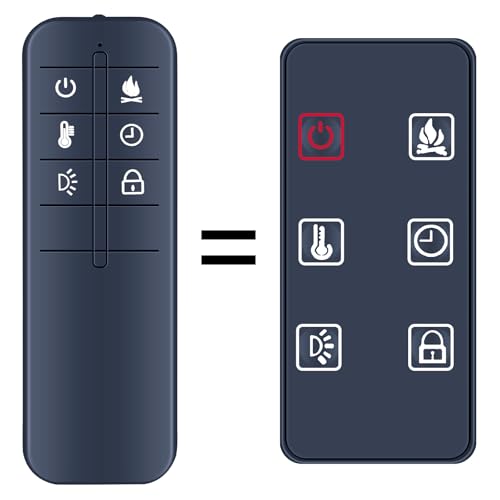 TCNOUMT Mando a distancia de repuesto adecuado para calentador de chimenea eléctrico Febo Flame ZHS-36-A 15IN-36-095 F15-C-029-088