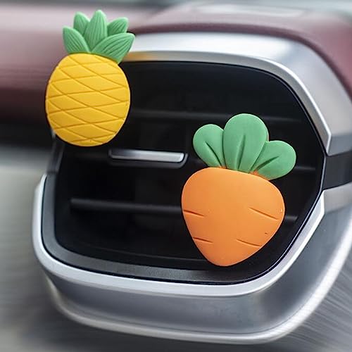 Image of 2 Pcs Pineapples Car Air Vent Clips Perfume Clip Car Decorative Clip,Pineapples