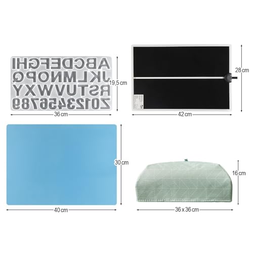 Ideen mit Herz | Heizmatte für Epoxidharz | Epoxid Zubehör | inkl. Silikonmatte, Gießform und Isolierabdeckung | 3 Heizstufen | mit Timer-Funktion