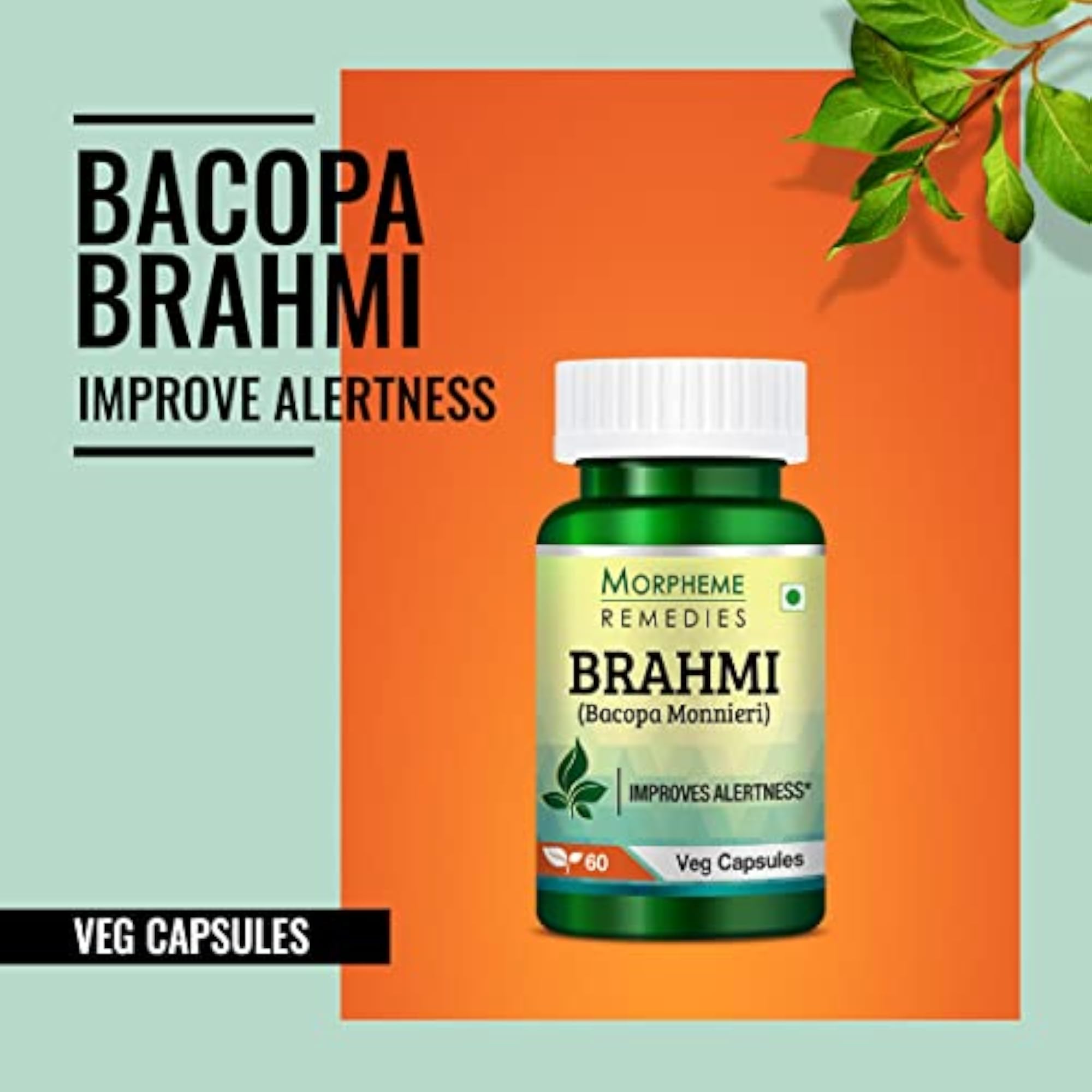 Bacopa Brahmi Extract 500mg, 60 Capsules
