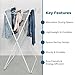 Honey-Can-Do Easy-Fold Collapsible Clothes Drying Rack – Sturdy Metal Laundry Rack, Holds 40 lbs., Space-Saving Clothes Rack, Towel Rack, Foldable Laundry Drying Rack for Indoor/Outdoor Use – White