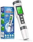 pH Meter, Digital 3-in-1 TDS, pH & Temperature Water Tester pH Pen, 0.01 High Accuracy Reader TDS Meter & PH Tester, pH Meter for Drinking Water, Aquarium,Pool, Hydroponics, Hot Tub, Garden, Wine, Lab