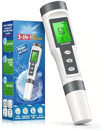 Digital 3-in-1 pH, TDS, and Temperature Water Tester Pen