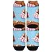 SLHKPNS Socks for Men Women Cute Buffalo Sleeping Pillow Novelty Funny Unisex Crazy Funky Dress Crew Socks for Men Dad Grandpa Holiday 1 Pair